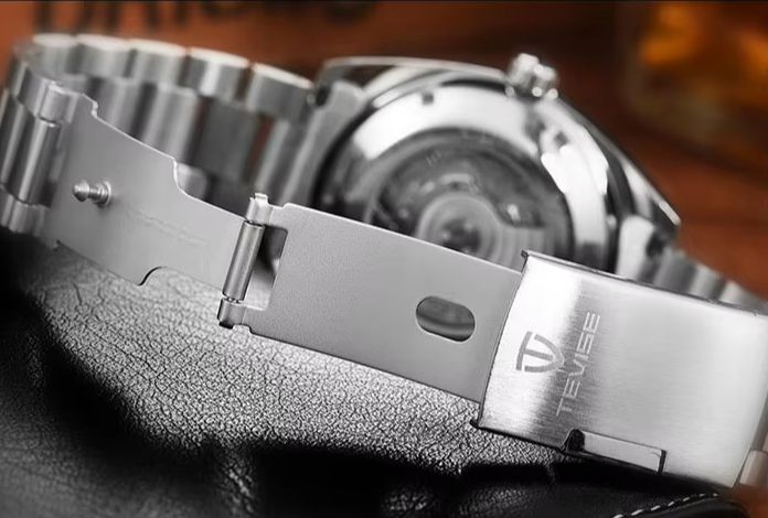 Picture of Tevise Top Brand Men Mechanical Automatic Fashion Luxury Watch- Silver-Green - Silver Green