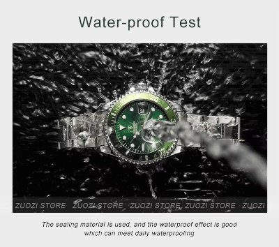 Picture of Tevise Top Brand Men Mechanical Automatic Fashion Luxury Watch- Silver-Green - Silver Green