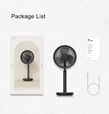Picture of Xiaomi Solove F5P Desktop Stand Fan with Swing & Extendable - 4000mAh - Black
