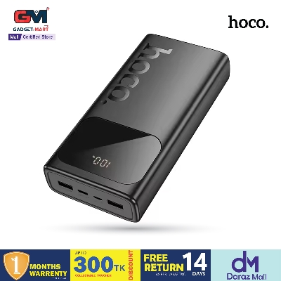 Picture of Original HOCO J144A 15W Fast Charging Travel Charger 30000mAh Powerbank with LED Digital Display - Black