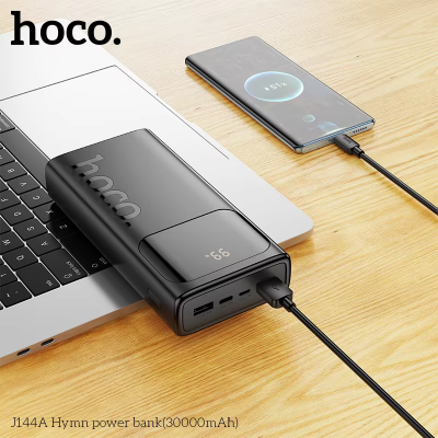 Picture of Original HOCO J144A 15W Fast Charging Travel Charger 30000mAh Powerbank with LED Digital Display - Black
