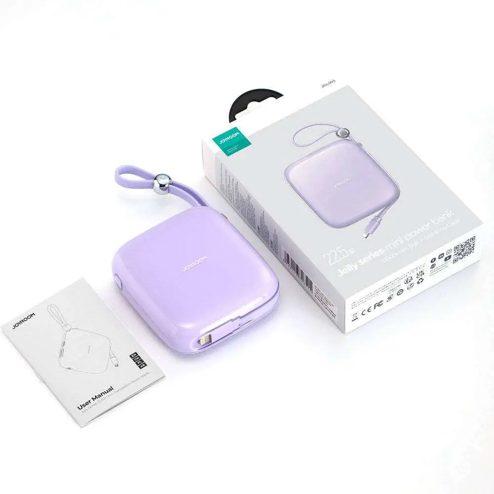 Picture of JOYROOM JR-L003 Jelly Series 22.5W Power Bank 10000mAh with Lightning Cable - Black
