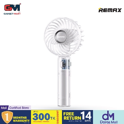 Picture of REMAX RS-SF01 Transparent Rechargable Handheld Fan - Clear - Transparent