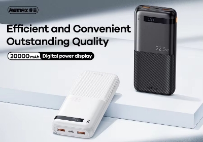 Picture of REMAX RPP-72 Piloteer Series 20000mAh PD+QC Fast Charging Power Bank(PD 20W+QC 22.5W) - Black - Black
