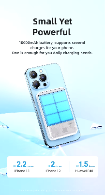 Picture of Remax Rpp-65 Magnetic Wireless Power Bank 10000Mah Magnet Wireless Charger Powerbank - White