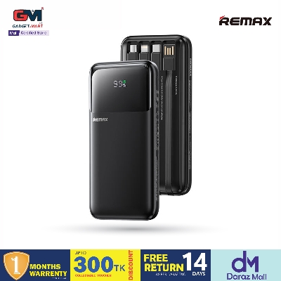 Picture of Remax FCP-2 22.5W Fast Charging  External Battery Portable Charger 20000mAh PowerBank with Cable - Black