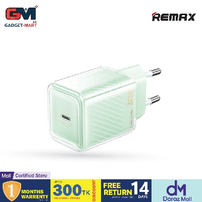 Picture of REMAX RP-U91 Jiltry Series GaN 30W PD+QC Multi-Compatible Fast Charger - EU - Green - Green