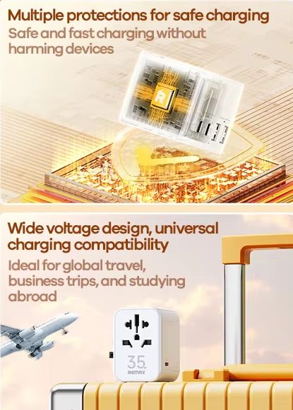 Picture of REMAX RP-U11 Astro Series 35W Multifunctional Charger - White