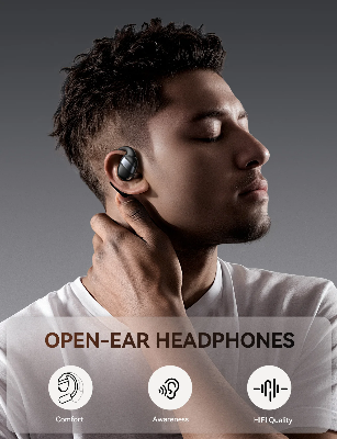 Picture of JOYROOM JR-OE4 Open-Ear True Wireless Headphones-Black - Black