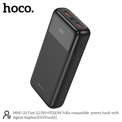 Picture of Hoco MMJ23 22.5W Fast Charging 20000mAh Power Bank - Black - Black