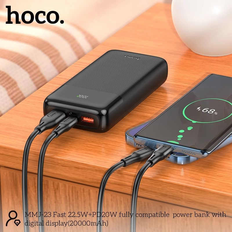 Picture of Hoco MMJ23 22.5W Fast Charging 20000mAh Power Bank - Black - Black