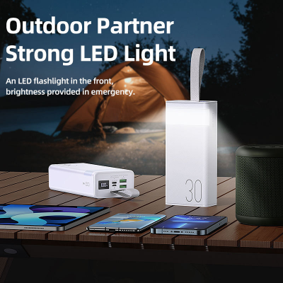 Picture of Remax RPP- 320 20W+22.5W Super Fast Charging 30000 mAh Compact Powerbank  With Camping LED Light - Black