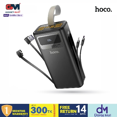 Picture of Hoco MMJ06 22.5W Fully Compatible 30000mAh Power Bank- Black - Black