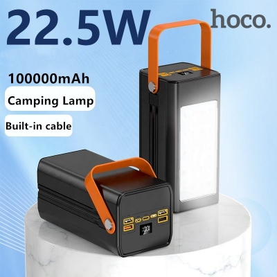 Picture of Hoco MMJ-21 Action 22.5W Fully Compatible 100000mAh Ultra Big Capacity Power Bank - Black - Black