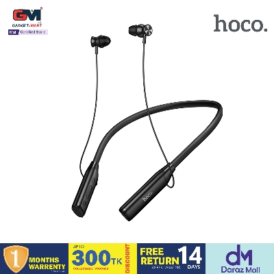 Picture of Hoco MMJ19 Long Lasting Battery Life Bluetooth Neck Mounted Earphone | 200-Hour Talk/Music Time - Black - Black