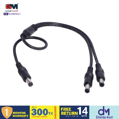 Picture of GearUP 2-in-1 DC Cable For use 2 Devices on WGP/ SKE mini UPS (2.1x5.5mm Plug) - Black