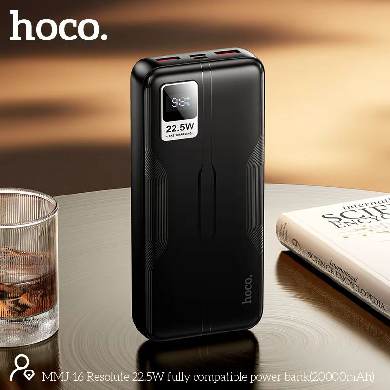 Picture of Hoco MMJ-16 Resolute 22.5W Fast Charging 20000mAh Fully Compatible Powerbank with Digital Display - Black - Black