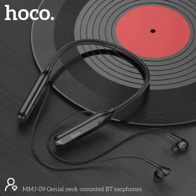 Picture of Hoco MMJ-09 Ultra 120 Hour Talk & Music Time & 500-Hour Standby Wireless Neckband - Black - Black