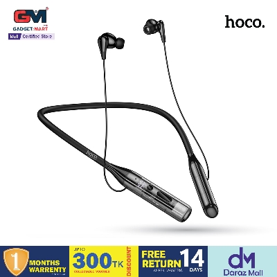 Picture of Hoco MMJ-11 Nothing Series 100 Hours Music Timing ENC Bluetooth Neckband Earphone - Black - Black