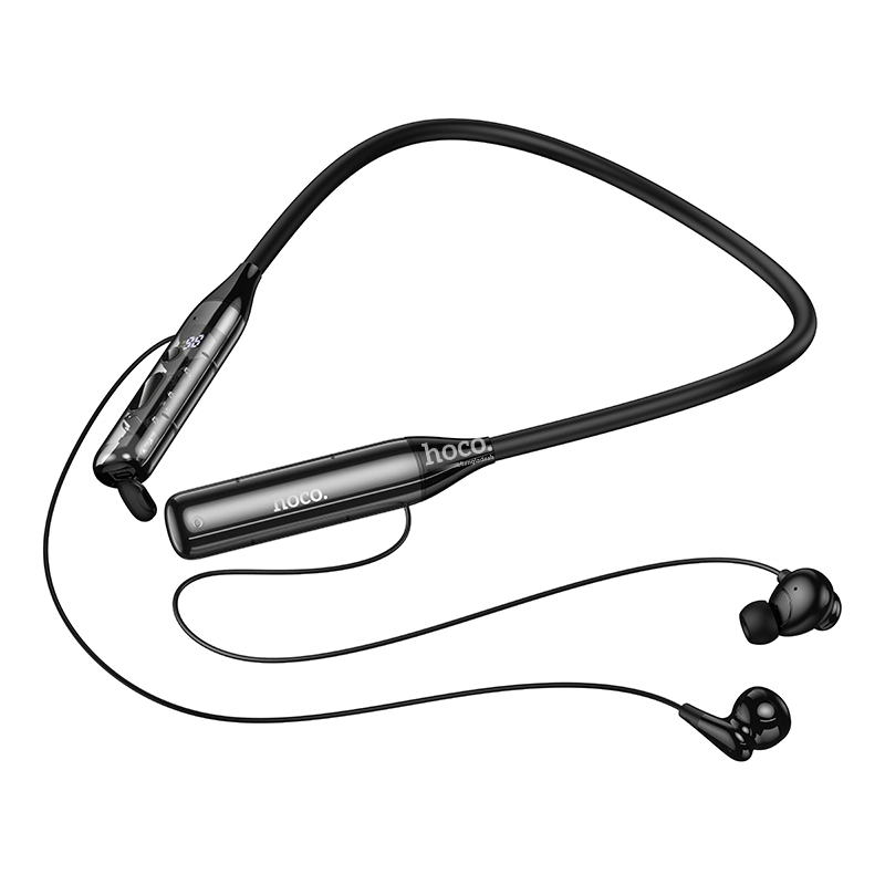 Picture of Hoco MMJ-11 Nothing Series 100 Hours Music Timing ENC Bluetooth Neckband Earphone - Black - Black
