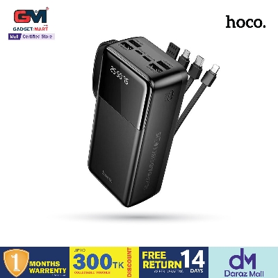 Picture of Hoco MMJ-13 Intelligence Balance 30000mAh Power Bank with Built in 4 Cables - Black - Black