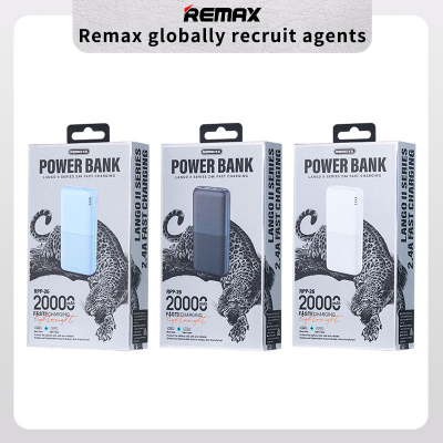 Picture of Remax RPP-26 Type-C & Micro USB  2 Inputs 20000mAh Power Bank - Black/White