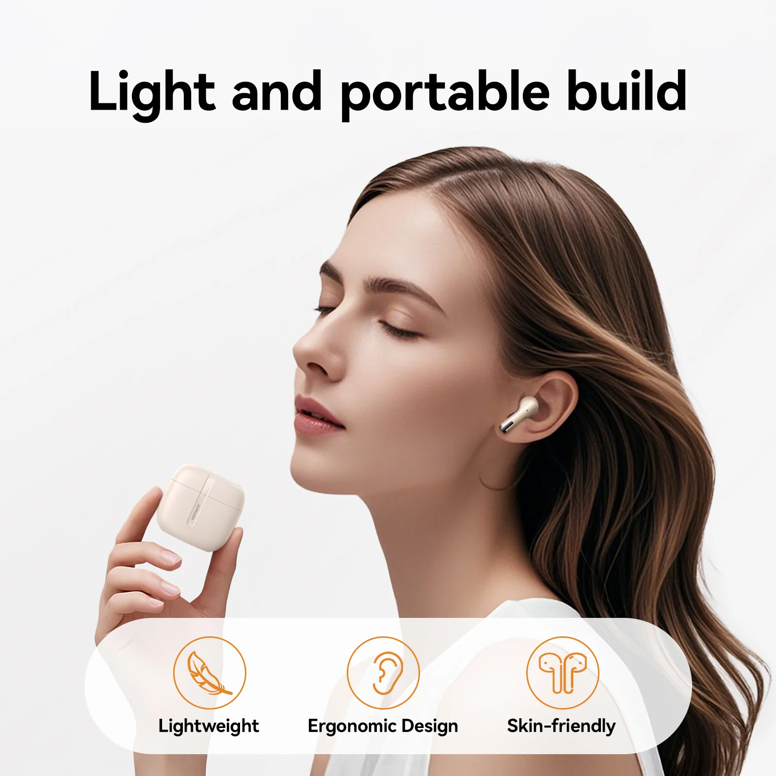 Picture of JOYROOM JR-PB3 True Wireless Bluetooth Earphones - Beige - Beige