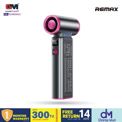 Picture of REMAX RS-SF19 2026 New 100 Wind Speeds Strong Turbo Humicane High-speed 130000 RPM Turbo Cannon Portable Handheld Fan - Black