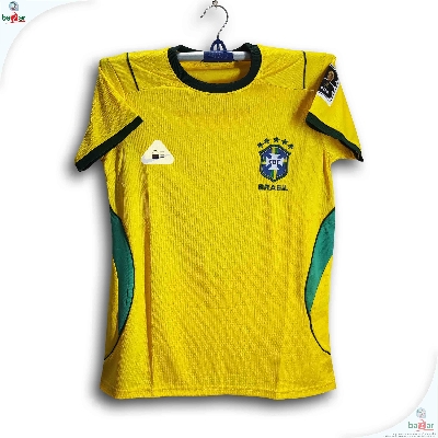 Picture of Brazil World Cup Jersey 2026 Thai Premium Football Jersey For Men - Half Sleeve World Cup t shirt - Brazil Jersey 2026 - Yellow