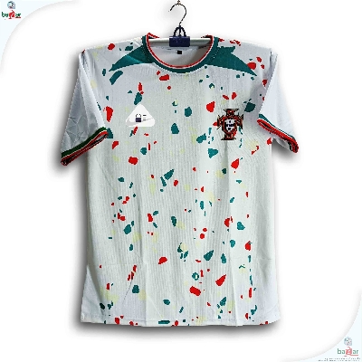 Picture of Portugal Short Sheave Football Jersey For Men - Half Sleeve t shirt - Portugal Jersey 2026 - White