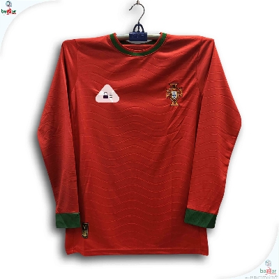Picture of Portugal World Cup Jersey 2026 Thai Premium Football Jersey For Men - Long Sleeve World Cup t shirt - Portugal Jersey 2026 - Red