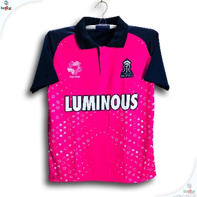 Picture of Rajasthan Royals Shor Sleeve Collar Polo IPL Jersey For Men - IPL Polo Jersey - Rajasthan Jersey 2026 - Pink
