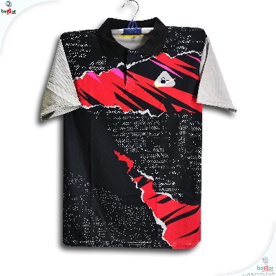 Picture of Stylish And Comfortable Short Sleeve Collar Jersey - Jersey 2026/27 - Black