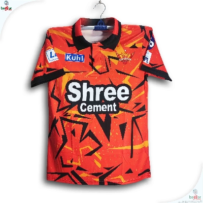 Picture of SunRisers Hyderabad Premium IPL Cricket Jersey For Men - SRH Half Sleeve Collar Polo IPL Jersey - Hyderabad Jersey 2026 - Purple