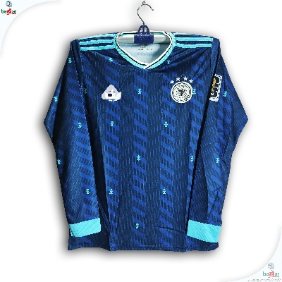 Picture of Germany World Cup Jersey 2026 Thai Premium Football Jersey For Men - Long Sleeve - Germany Away Jersey 2026-27 - Blue