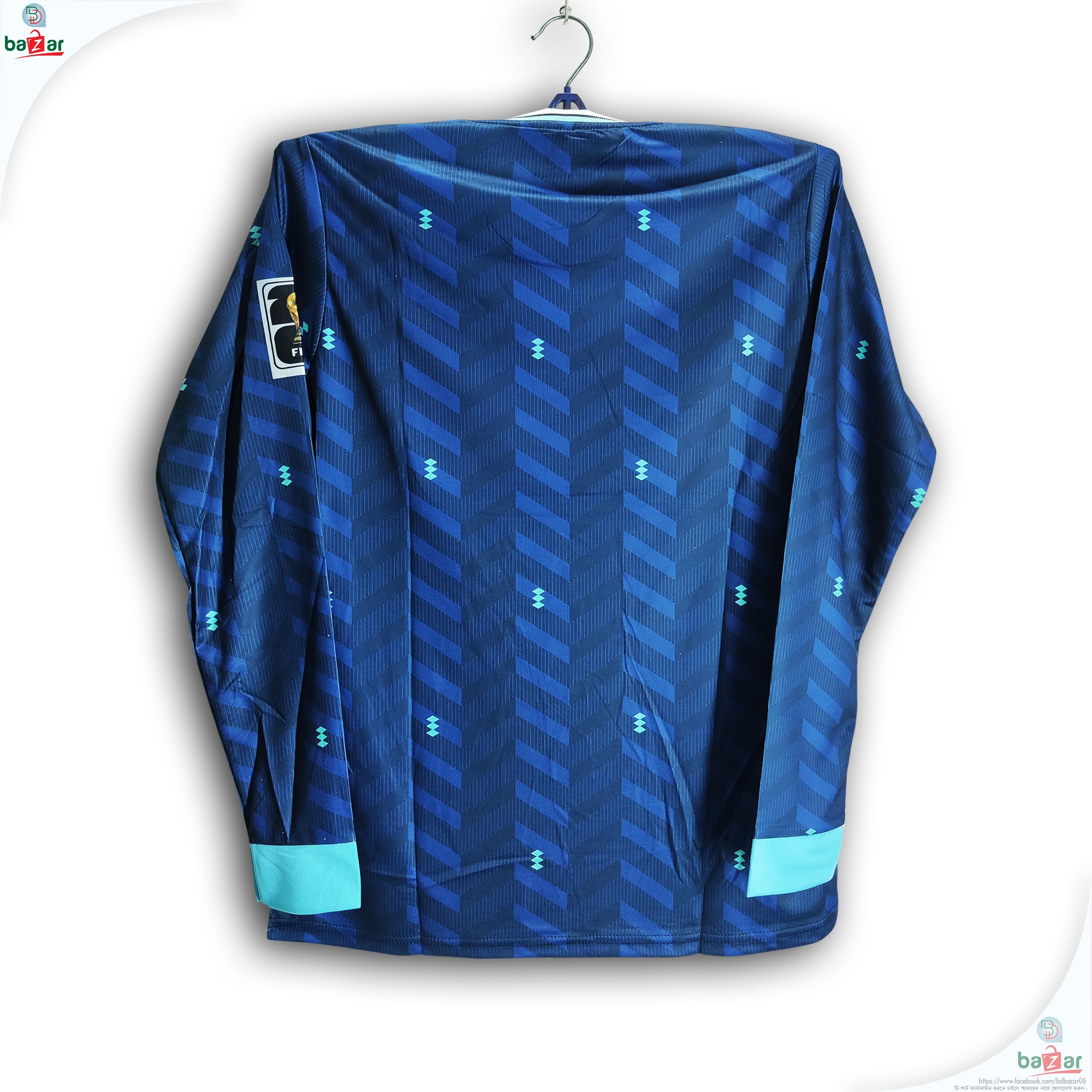 Picture of Germany World Cup Jersey 2026 Thai Premium Football Jersey For Men - Long Sleeve - Germany Away Jersey 2026-27 - Blue