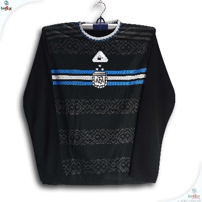 Picture of Argentina Full Sleeve Football Jersey For Man - Long Sleeve t shirt - Argentina Jersey 2026/27 - Black