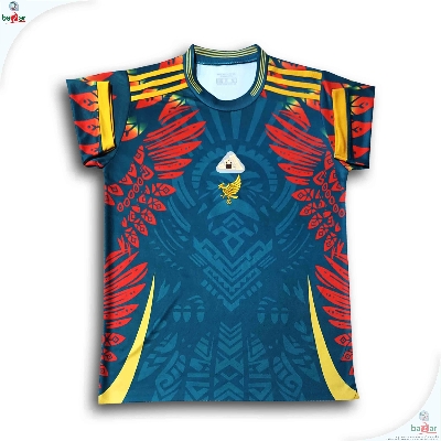 Picture of Mexico World Cup Jersey 2026 Thai Premium Football Jersey For Men - Half Sleeve t shirt - Mexico Jersey 2026 - Blue