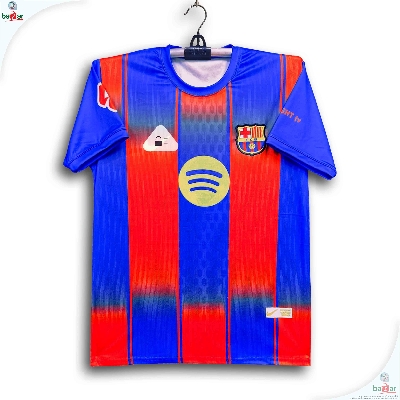 Picture of Barcelona Thai Premium Polo Football Jersey For Men - Half Sleeve Club T Shirt - Barcelona Jersey 2026 - Blue