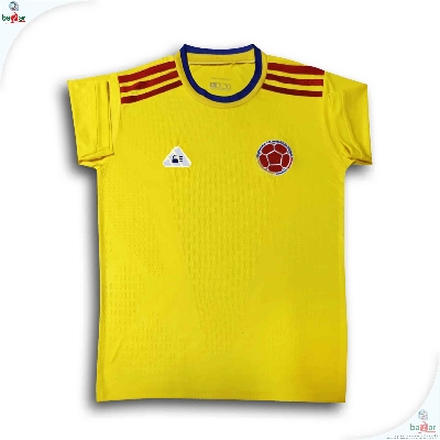 Picture of Colombia World Cup Jersey 2026 Thai Premium Football Jersey For Men - Half Sleeve World Cup t shirt - Colombia Jersey 2026 - Yellow