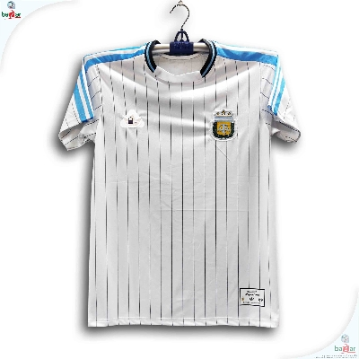 Picture of Argentina World Cup Jersey 2026 Thai Premium Football Jersey For Men - Half Sleeve World Cup t shirt - Argentina Jersey 2026 - White