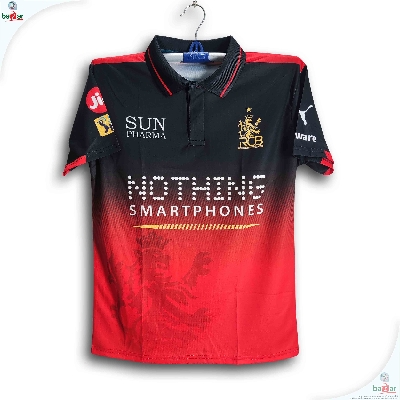 Picture of Royal Challengers Bangalore Premium IPL Cricket Jersey For Men - RCB Half Sleeve Collar Polo t shirt - RCB Jersey 2026