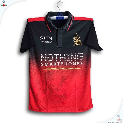 Picture of Royal Challengers Bangalore Short Sleeve Polo IPL Cricket Jersey For Men - Half Sleeve Collar Polo ipl t shirt - RCB Jersey 2026