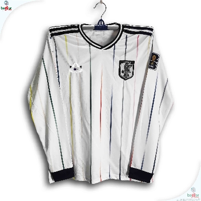 Picture of Japan World Cup Jersey 2026 Thai Premium Football Jersey For Men - Long Sleeve World Cup t shirt - Japan Jersey 2026 - White