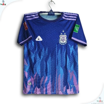 Picture of Argentina World Cup Jersey Thai Premium Football Jersey for Men - Half Sleeve t shirt - Argentina Jersey 2026 - Blue