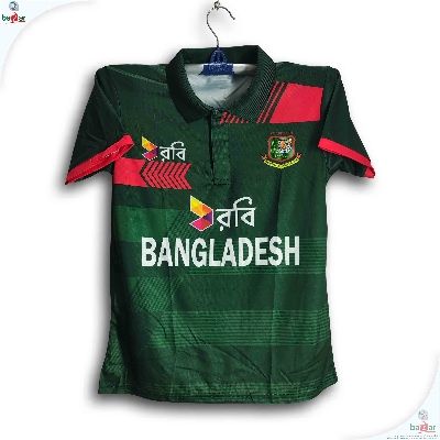 Picture of Bangladesh Premium Cricket Polo Jersey For Man - Half Sleeve ODI Collar polo t shirt - Bangladesh Cricket Jersey 2026 - Green