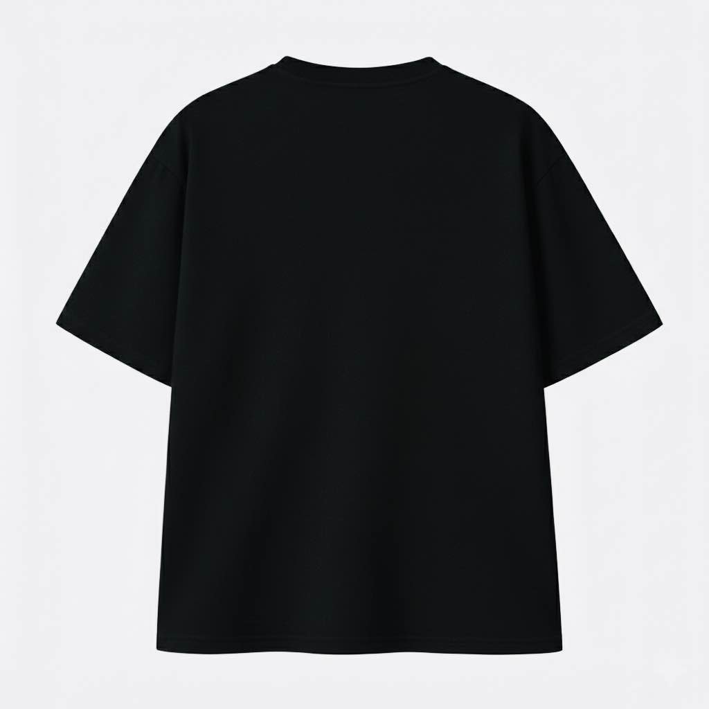 Picture of Divine Om Edition 200+ GSM Premium Cotton Drop Shoulder Black T-Shirt - Black