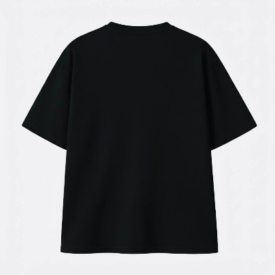 Picture of Divine Om Edition 200+ GSM Premium Cotton Drop Shoulder Black T-Shirt - Black