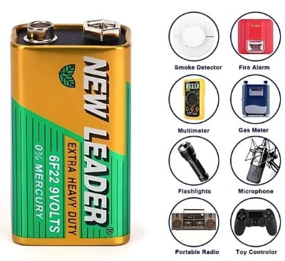 Picture of 9V Battery New 1ps (Multicolor)