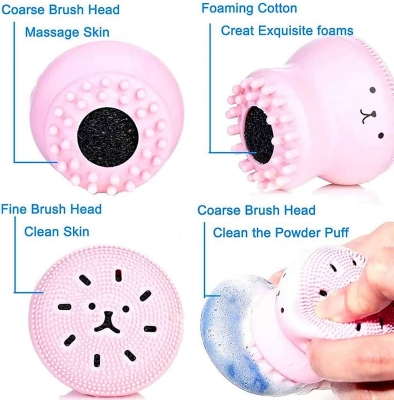 Picture of Laikou Mini Silicone Face Cleanser Massage Brush - 1Pcs - Black Head Remover 